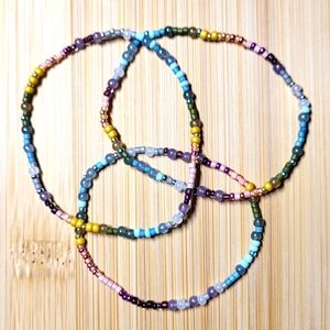 Handmade Colorful Beaded Bracelet Set